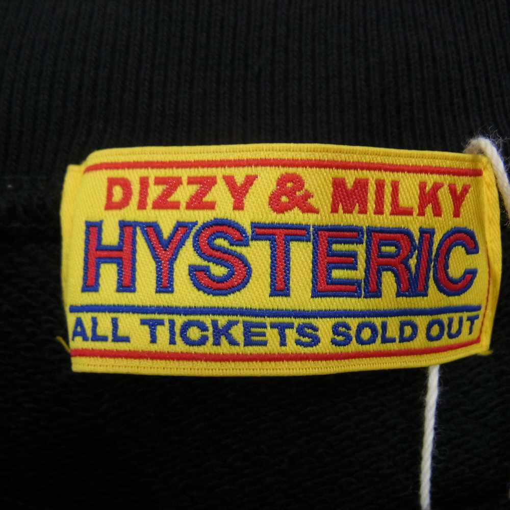 HYSTERIC GLAMOUR ヒステリックグラマー 22AW 01223CS02 ANOTHER GIRL アナザーガール 異素材切替 ニット スウェット ブラック系 FREE【新古品】【未使用】【中古】