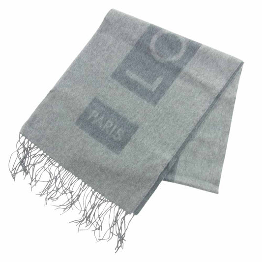 LOUIS VUITTON ルイ・ヴィトン M71294  カシミヤ ロゴ マフラー ストール グレー系【美品】【中古】