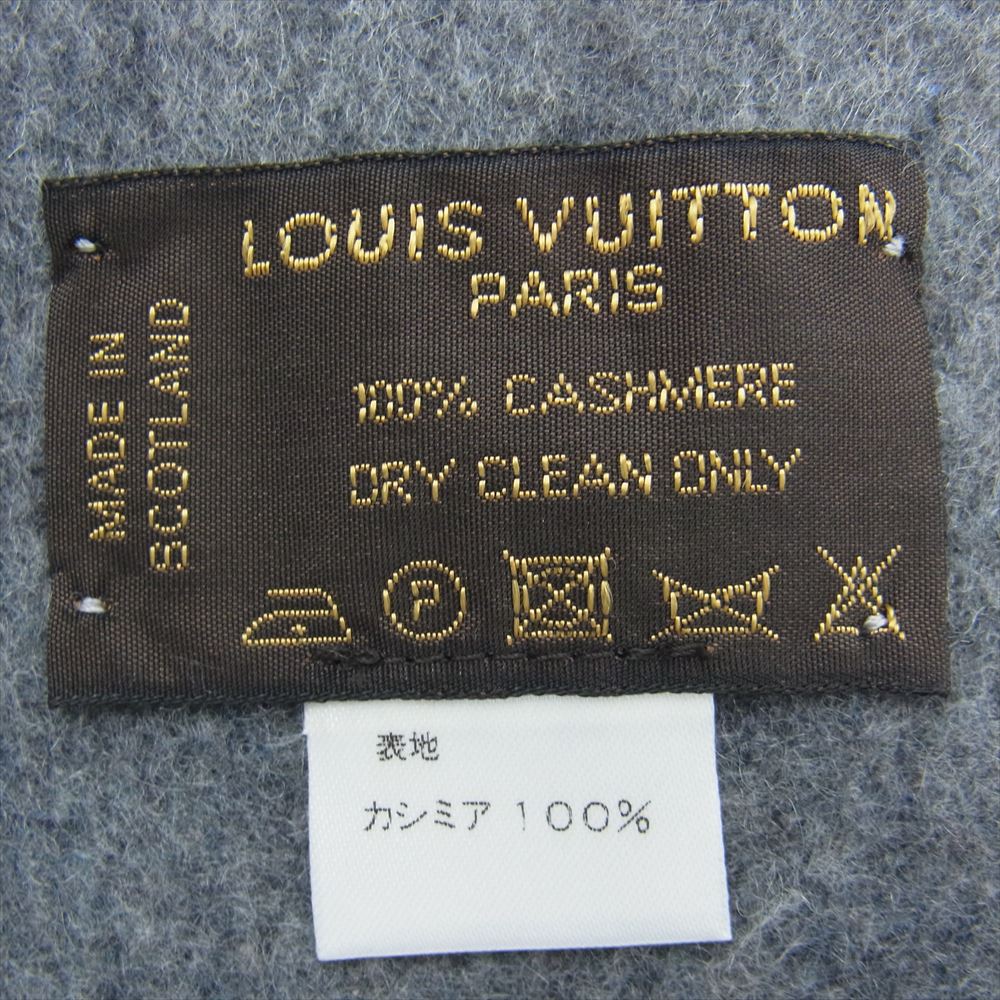 LOUIS VUITTON ルイ・ヴィトン M71294  カシミヤ ロゴ マフラー ストール グレー系【美品】【中古】