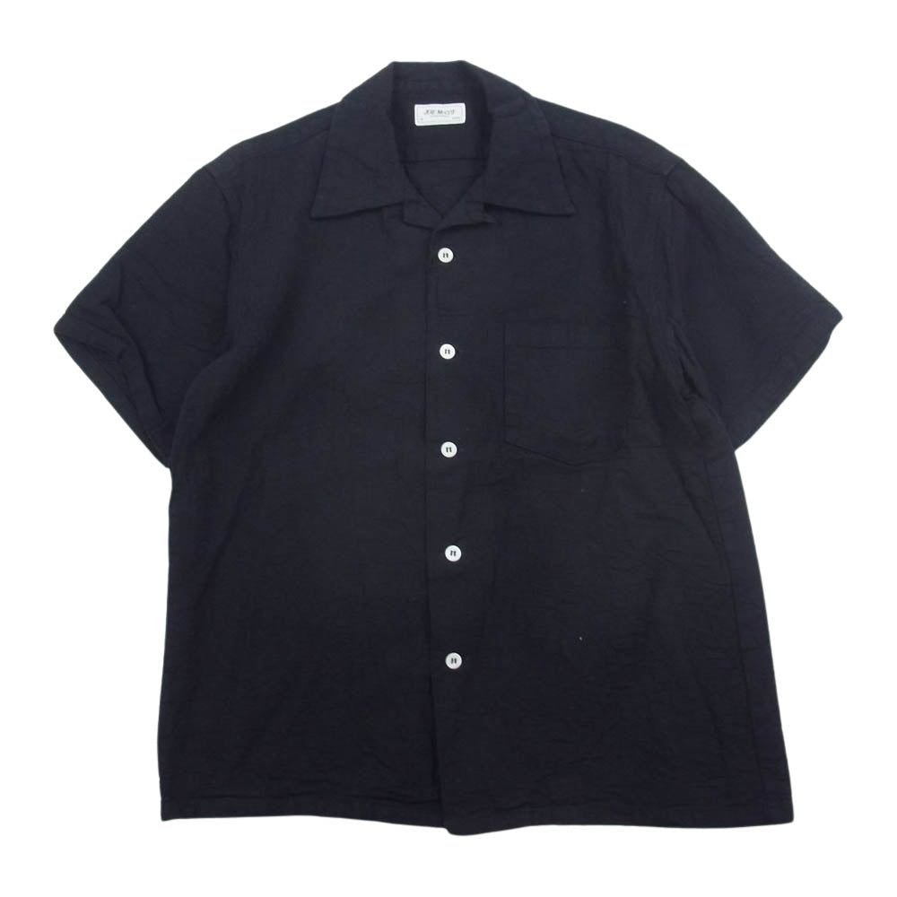 The REAL McCOY'S ザリアルマッコイズ 23SS JOE McCOY PANAMA SHIRT S/S ジョーマッコイ パナマ織り オープンカラー 半袖 シャツ ネイビー系 S【中古】