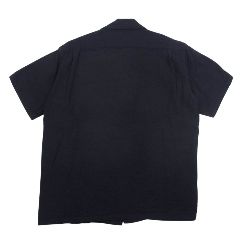 The REAL McCOY'S ザリアルマッコイズ 23SS JOE McCOY PANAMA SHIRT S/S ジョーマッコイ パナマ織り オープンカラー 半袖 シャツ ネイビー系 S【中古】