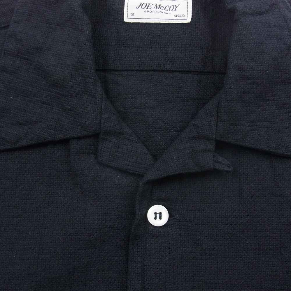 The REAL McCOY'S ザリアルマッコイズ 23SS JOE McCOY PANAMA SHIRT S/S ジョーマッコイ パナマ織り オープンカラー 半袖 シャツ ネイビー系 S【中古】