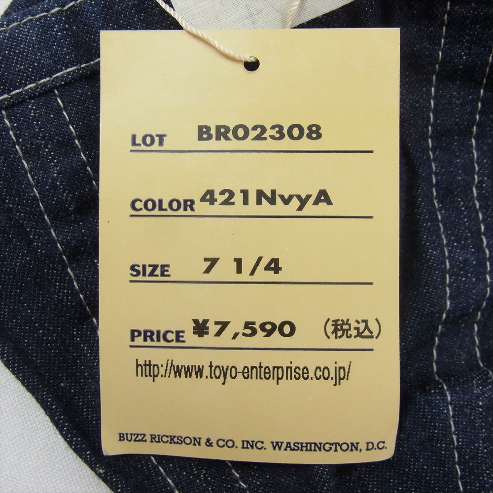 Buzz Rickson's バズリクソンズ BR02308 ARMY CAP WORKING DENIM アーミー デニム ミリタリー キャップ タグ付属 インディゴブルー系 7 1/4【極上美品】【中古】