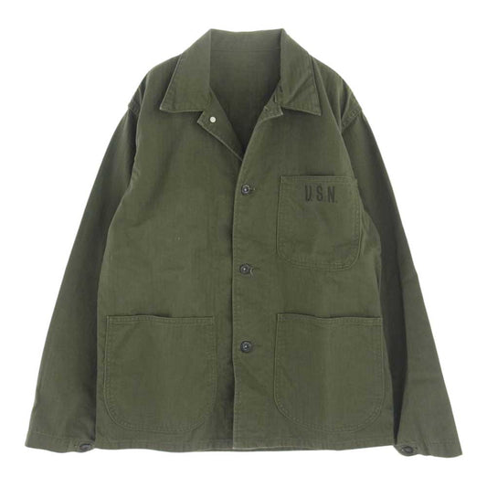 The REAL McCOY'S ザリアルマッコイズ N-3 UTILITY JACKET USN ヘリンボーン ミリタリー ユーティリティー ジャケット カーキ系【中古】