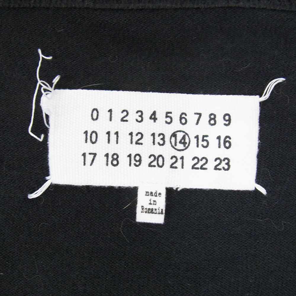 MAISON MARGIELA メゾンマルジェラ 15AW S50HA0590 14ライン エルボーパッチ Vネック カーディガン ブラック系 S【中古】