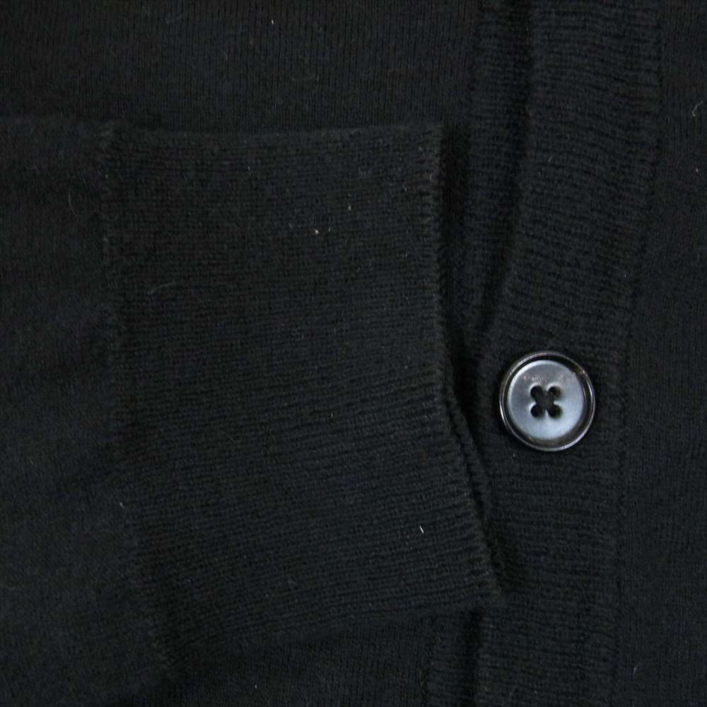 MAISON MARGIELA メゾンマルジェラ 15AW S50HA0590 14ライン エルボーパッチ Vネック カーディガン ブラック系 S【中古】