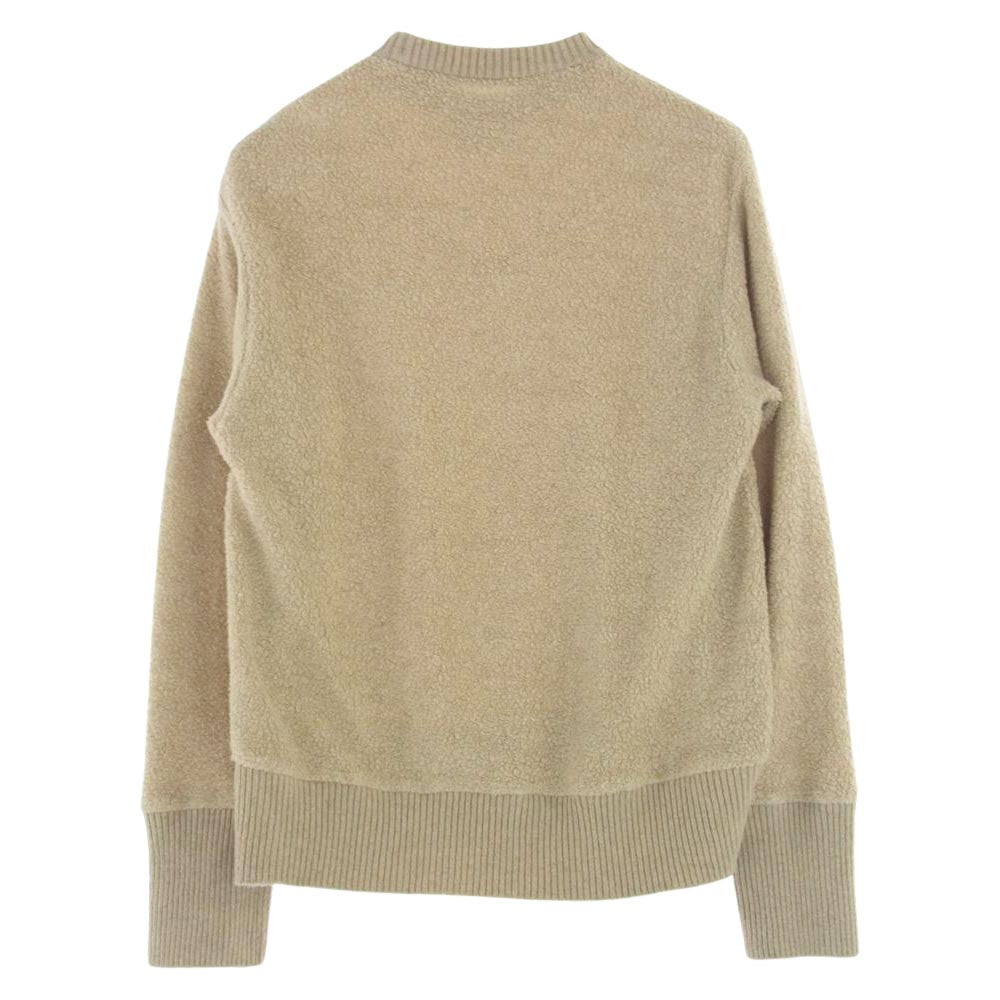JIL SANDER ジルサンダー J47GU0008 NATURAL FLEECE SWEATER CN LS オーバーサイズ クルーネック ボアフリース ニット セーター アイボリー ベージュ系 M【中古】