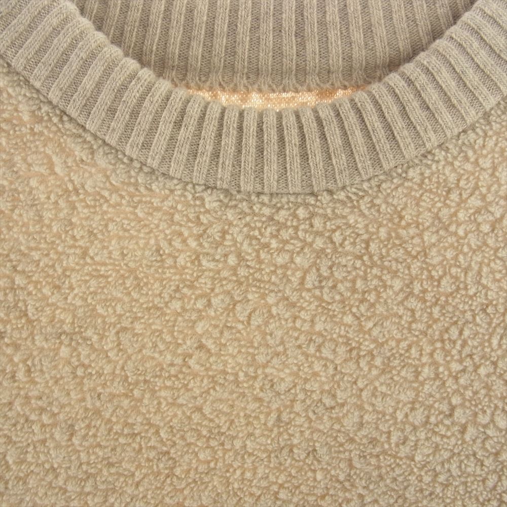 JIL SANDER ジルサンダー J47GU0008 NATURAL FLEECE SWEATER CN LS オーバーサイズ クルーネック ボアフリース ニット セーター アイボリー ベージュ系 M【中古】