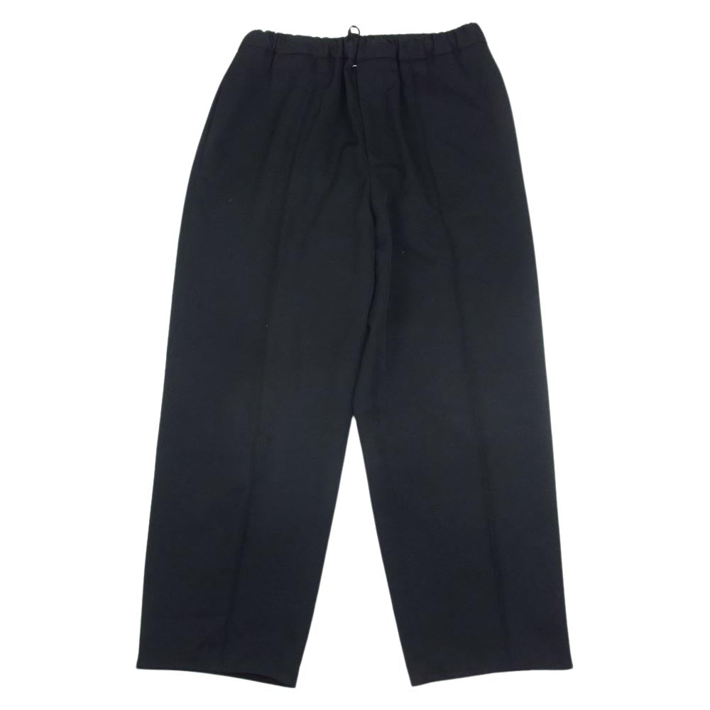 JIL SANDER ジルサンダー JSMU311101MU20290021 LIGHT WOOL GABARDINE ウールギャバジン イージー ワイドテーパード スラックスパンツ ブラック ブラック系 44【中古】