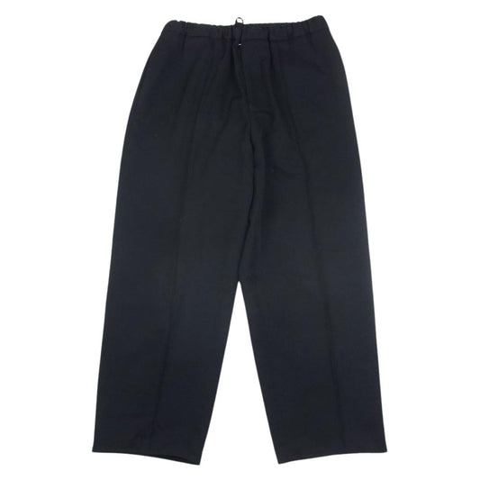 JIL SANDER ジルサンダー JSMU311101MU20290021 LIGHT WOOL GABARDINE ウールギャバジン イージー ワイドテーパード スラックスパンツ ブラック ブラック系 44【中古】