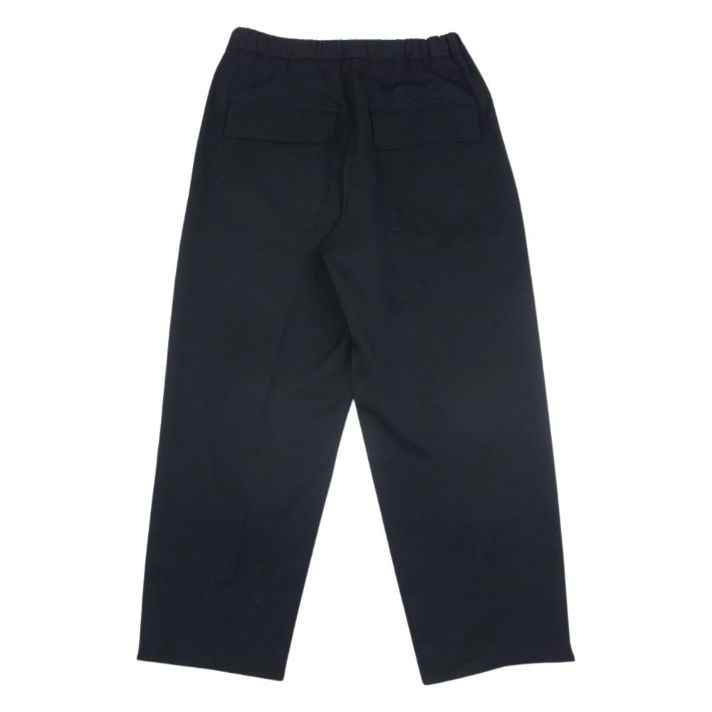 JIL SANDER ジルサンダー JSMU311101MU20290021 LIGHT WOOL GABARDINE ウールギャバジン イージー ワイドテーパード スラックスパンツ ブラック ブラック系 44【中古】