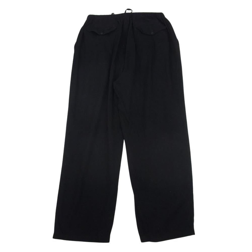 COMOLI コモリ 22SS V01-03007 シルクネップドローストリングパンツ ブラック系 2【中古】