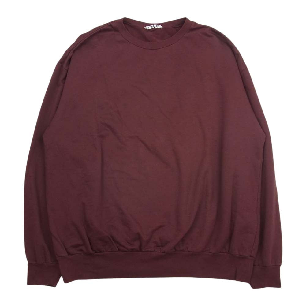 AURALEE オーラリー 21AW A21AP01NU ELASTIC HIGH GAUGE SWEAT ハイゲージ スウェット ブラウン系 5【美品】【中古】