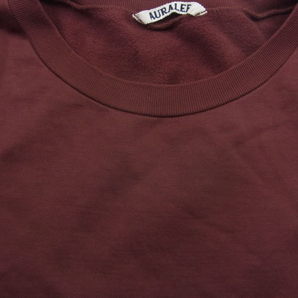 AURALEE オーラリー 21AW A21AP01NU ELASTIC HIGH GAUGE SWEAT ハイゲージ スウェット ブラウン系 5【美品】【中古】