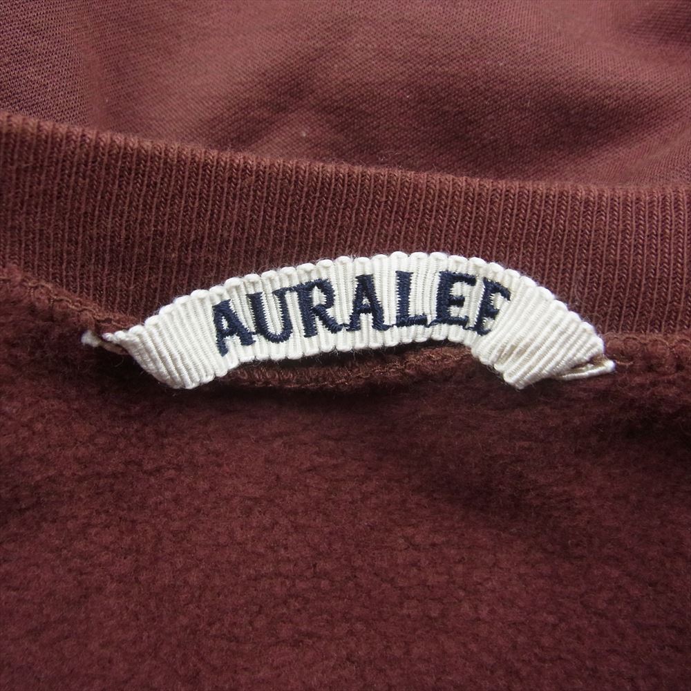 AURALEE オーラリー 21AW A21AP01NU ELASTIC HIGH GAUGE SWEAT ハイゲージ スウェット ブラウン系 5【美品】【中古】