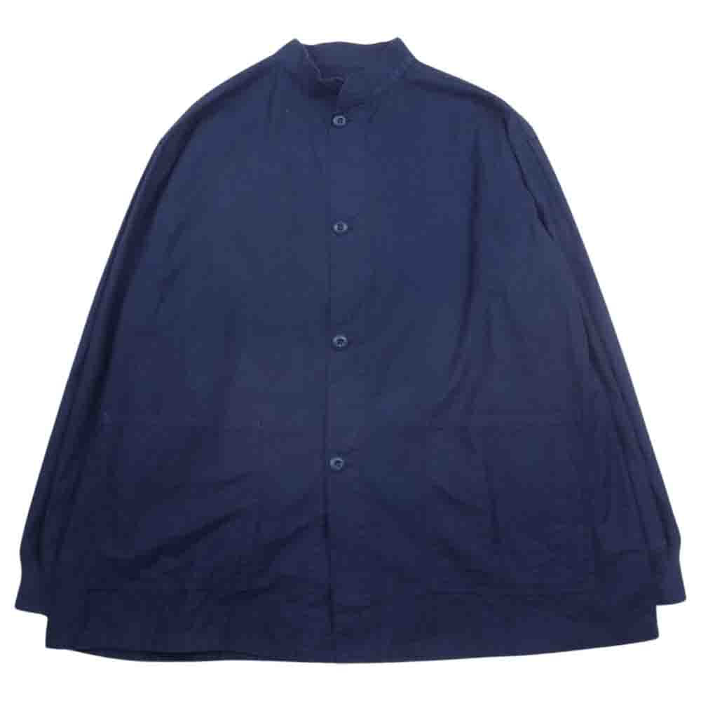 Needles ニードルス J0190 S.C. Army Shirt スタンドカラー アーミー 長袖 シャツ ネイビー系 S【中古】