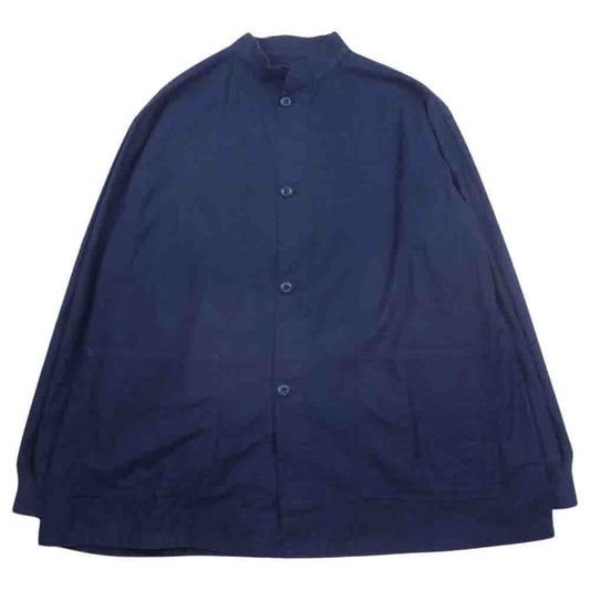 Needles ニードルス J0190 S.C. Army Shirt スタンドカラー アーミー 長袖 シャツ ネイビー系 S【中古】