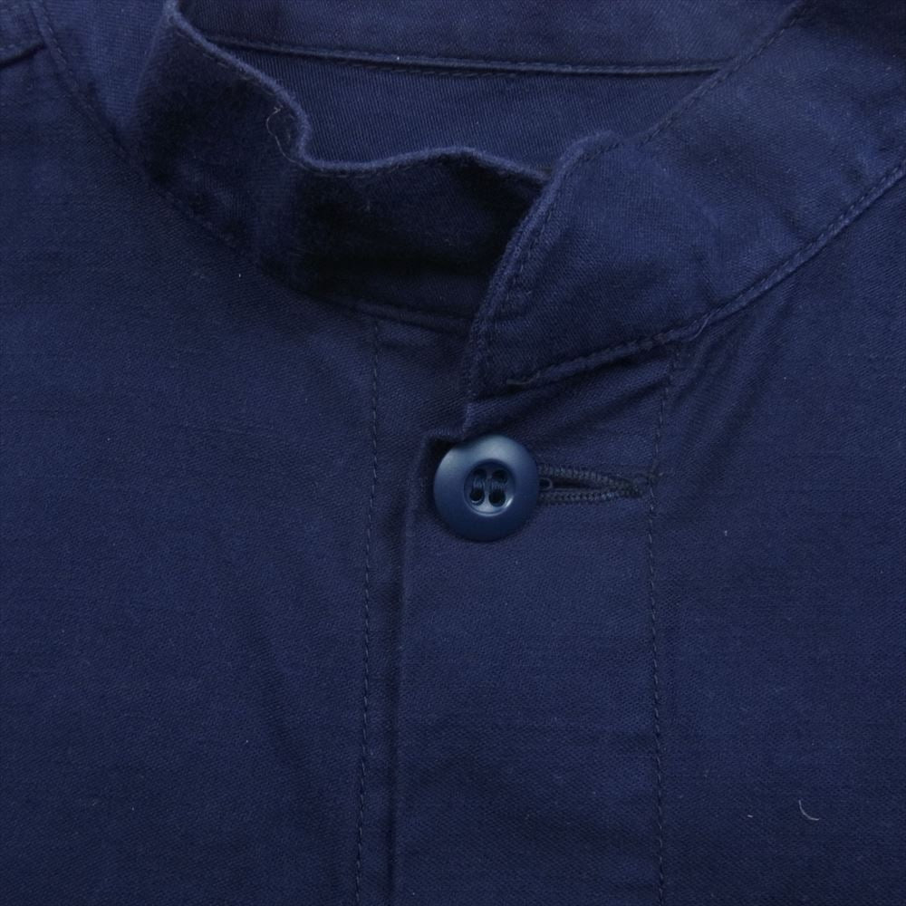 Needles ニードルス J0190 S.C. Army Shirt スタンドカラー アーミー 長袖 シャツ ネイビー系 S【中古】