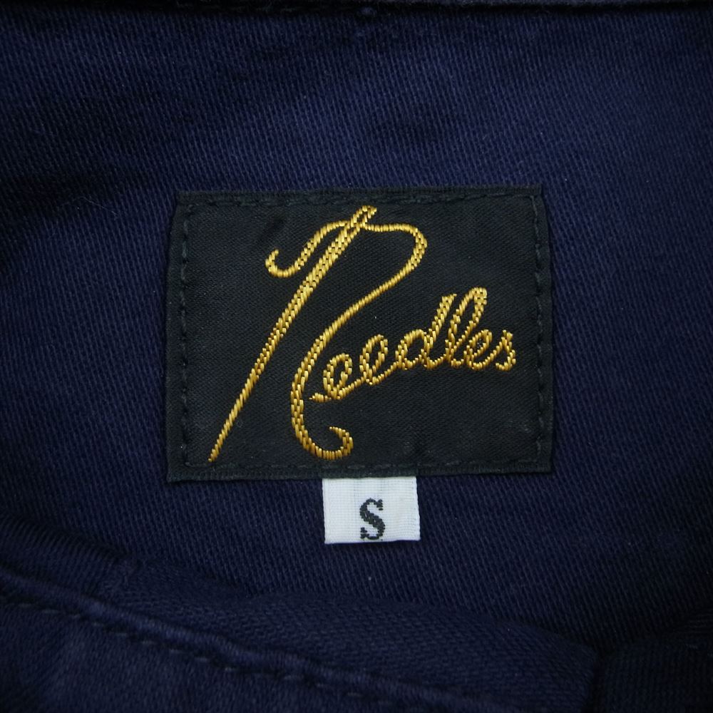 Needles ニードルス J0190 S.C. Army Shirt スタンドカラー アーミー 長袖 シャツ ネイビー系 S【中古】