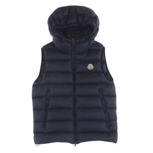 MONCLER モンクレール Ray レイ フーディ ダウン ベスト ブラック系 2【中古】