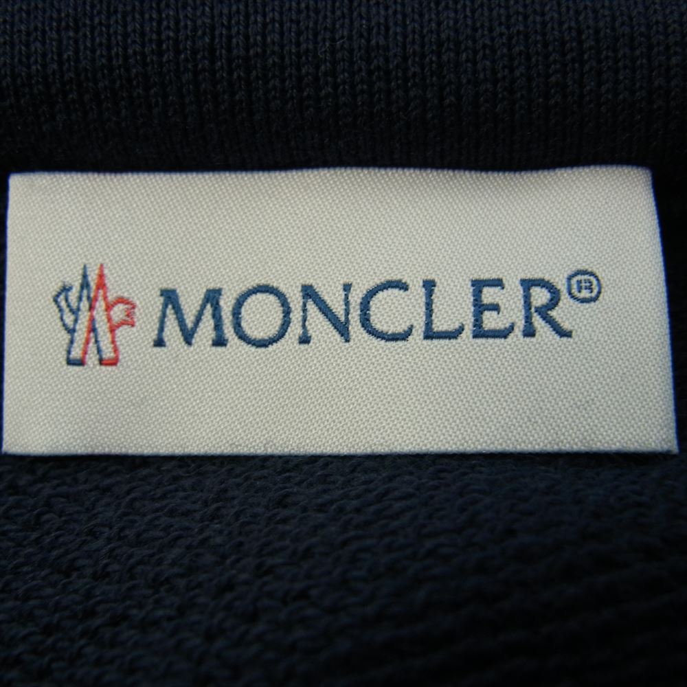 MONCLER モンクレール MAGLIA CARDIGAN マグリア カーディガン サイドライン ダウン切替 スウェット パーカー ダークネイビー系 L【中古】