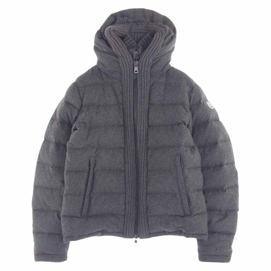 MONCLER モンクレール CANUT カヌート ニット切替 フーディ ダウンジャケット グレー系 2【中古】