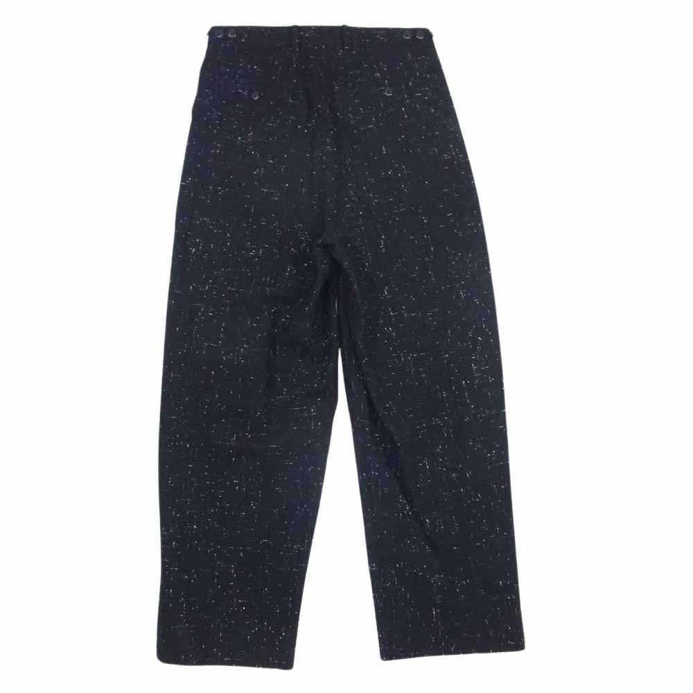 LAD MUSICIAN ラッドミュージシャン 2212-574 ウール タック パンツ ブラック系 42【中古】