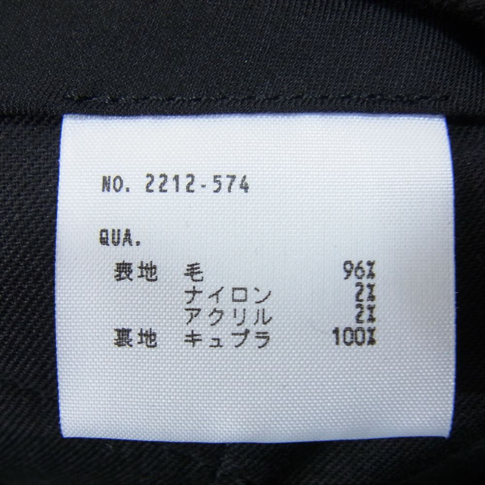 LAD MUSICIAN ラッドミュージシャン 2212-574 ウール タック パンツ ブラック系 42【中古】