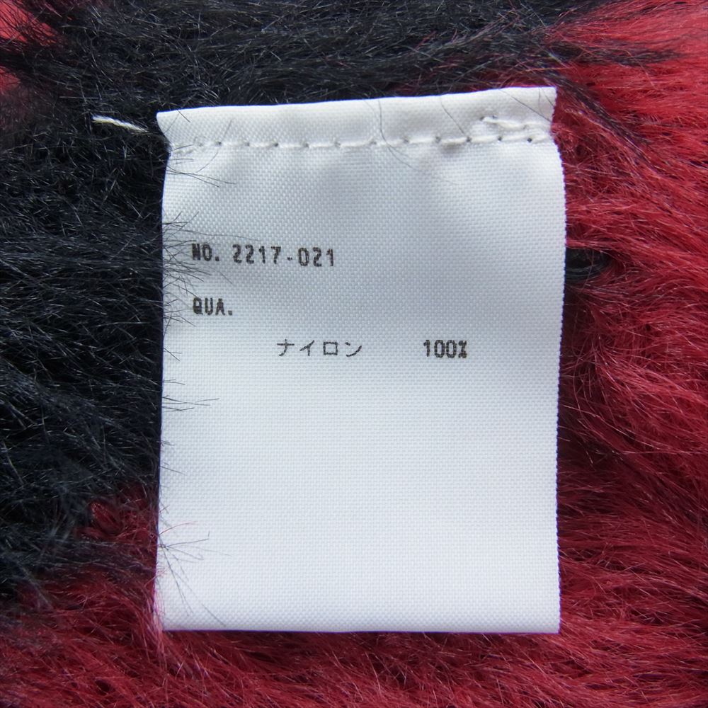 LAD MUSICIAN ラッドミュージシャン 2217-021 SHAGGY BORDER KNIT PULLOVER シャギー ボーダー ニット ブラック系 レッド系 44【美品】【中古】