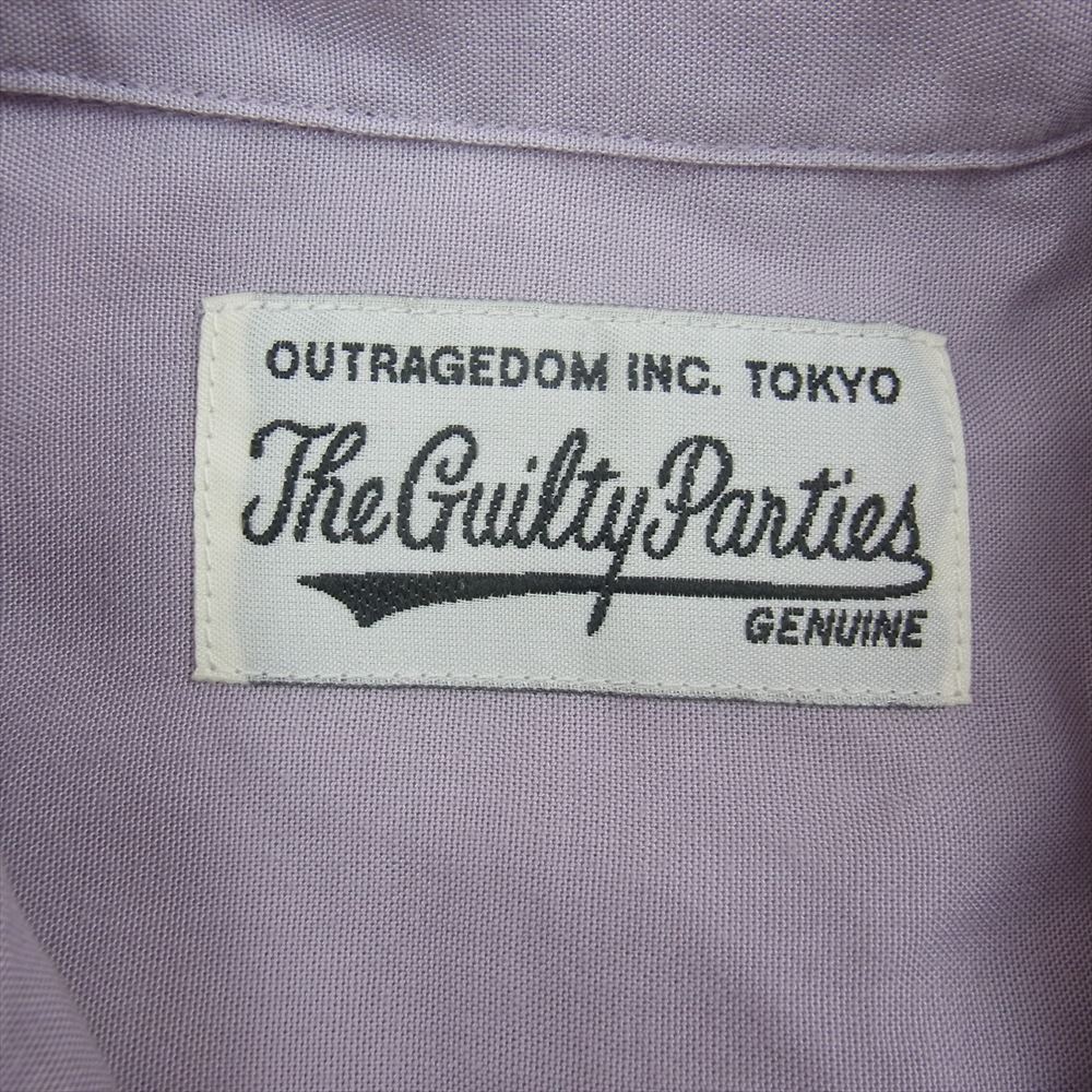 WACKO MARIA ワコマリア リヨセル オープンカラー 長袖シャツ パープル系 S【中古】