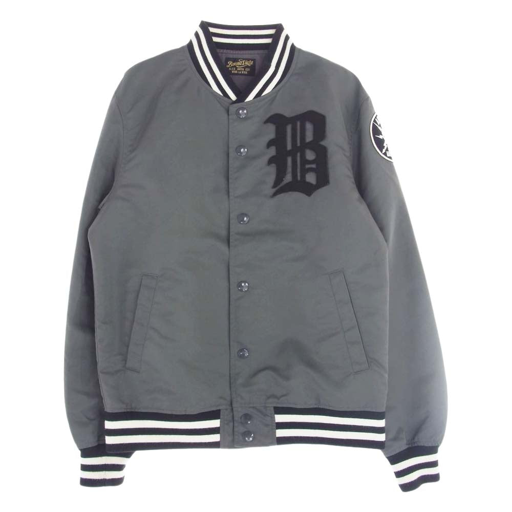 BUENA VISTA ブエナビスタ VIVAN LOS ROOTS ナイロン スタジアム ブルゾン ジャケット スタジャン グレー系 M【中古】