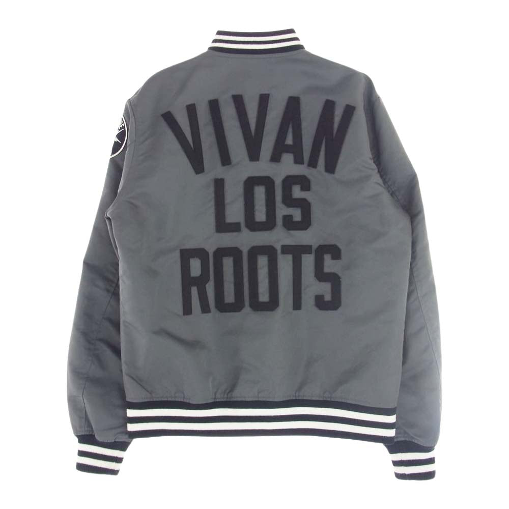 BUENA VISTA ブエナビスタ VIVAN LOS ROOTS ナイロン スタジアム ブルゾン ジャケット スタジャン グレー系 M【中古】