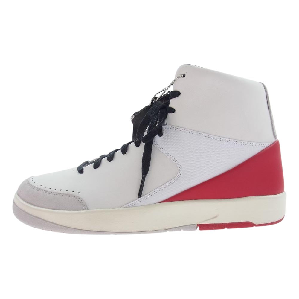 NIKE ナイキ DQ0558-160 × Chanel Abney ニーナ・シャネル・アブニー WMNS Air Jordan 2 High White and Gym Red AJ2 エアジョーダン ハイ ホワイト アンド ジムレッド スニーカー ホワイト系 29cm【新古品】【未使用】【中古】