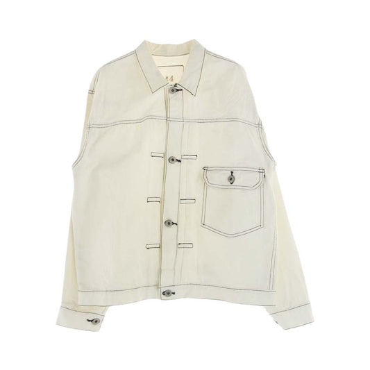 スリーフェイス CSF for THREE FACE - DENIM JACKET 1stタイプ デニム ジャケット ホワイト系 44【中古】
