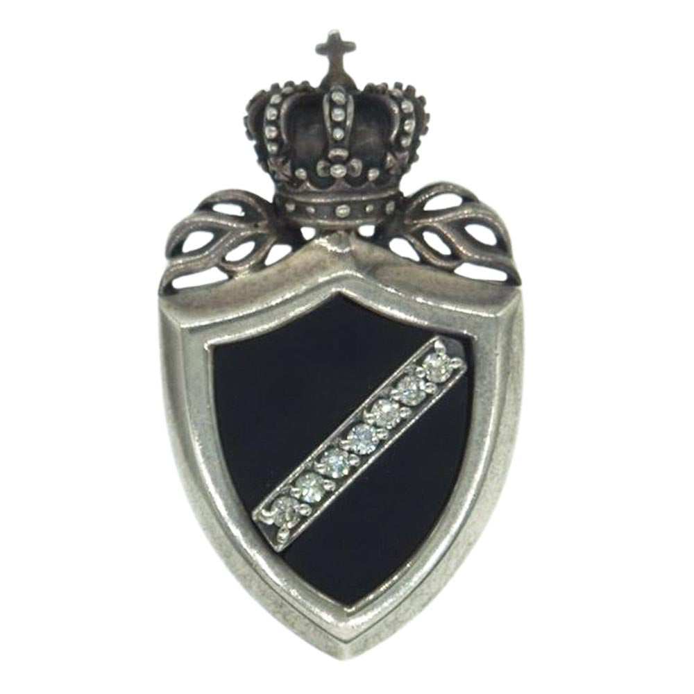 Justin Davis ジャスティンデイビス SPJ117 CROWN SHIELD クラウン シールド ネックレス トップ シルバー系【中古】