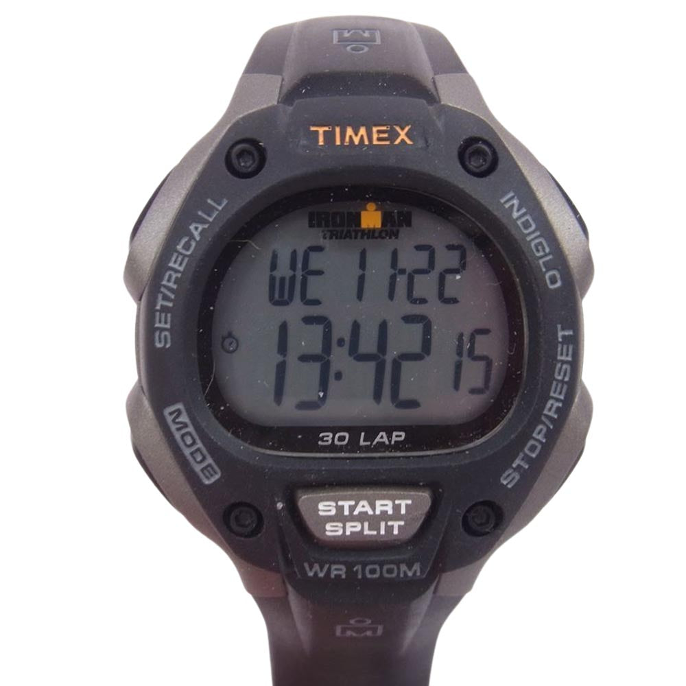 TIMEX タイメックス T5E901 アイアンマン トラディショナル 30-Lap デジタル 腕時計 ウォッチ ブラック系 シルバー系【中古】