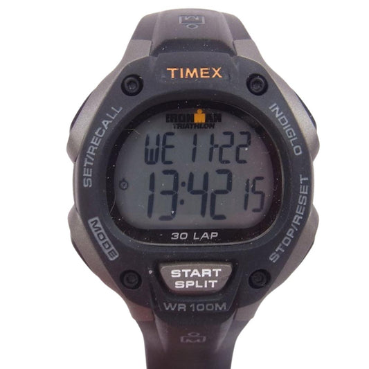 TIMEX タイメックス T5E901 アイアンマン トラディショナル 30-Lap デジタル 腕時計 ウォッチ ブラック系 シルバー系【中古】