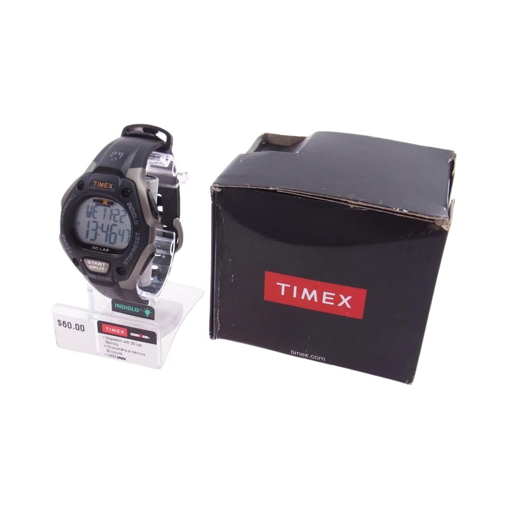 TIMEX タイメックス T5E901 アイアンマン トラディショナル 30-Lap デジタル 腕時計 ウォッチ ブラック系 シルバー系【中古】