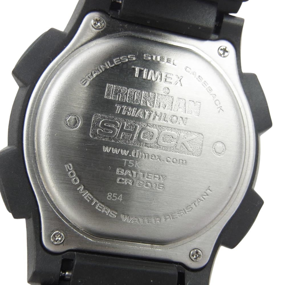 TIMEX タイメックス T5K196 アイアンマン トライアスロン 30 ウレタンストラップ デジタル 腕時計 ウォッチ ブラック系【中古】