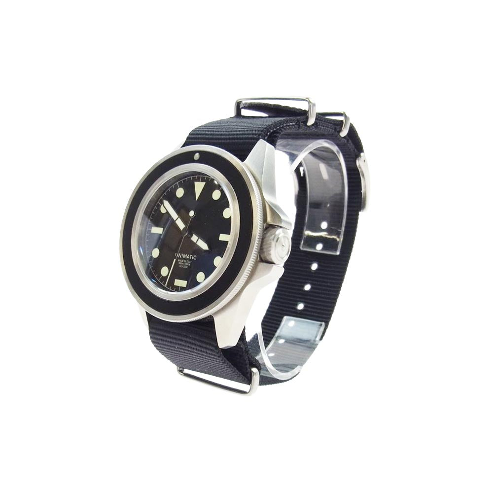ウニマティック MODELLO UNO U1 CLASSIC UC1 モデリオ ウノ クラシック 腕時計 ウォッチ ブラック系【中古】