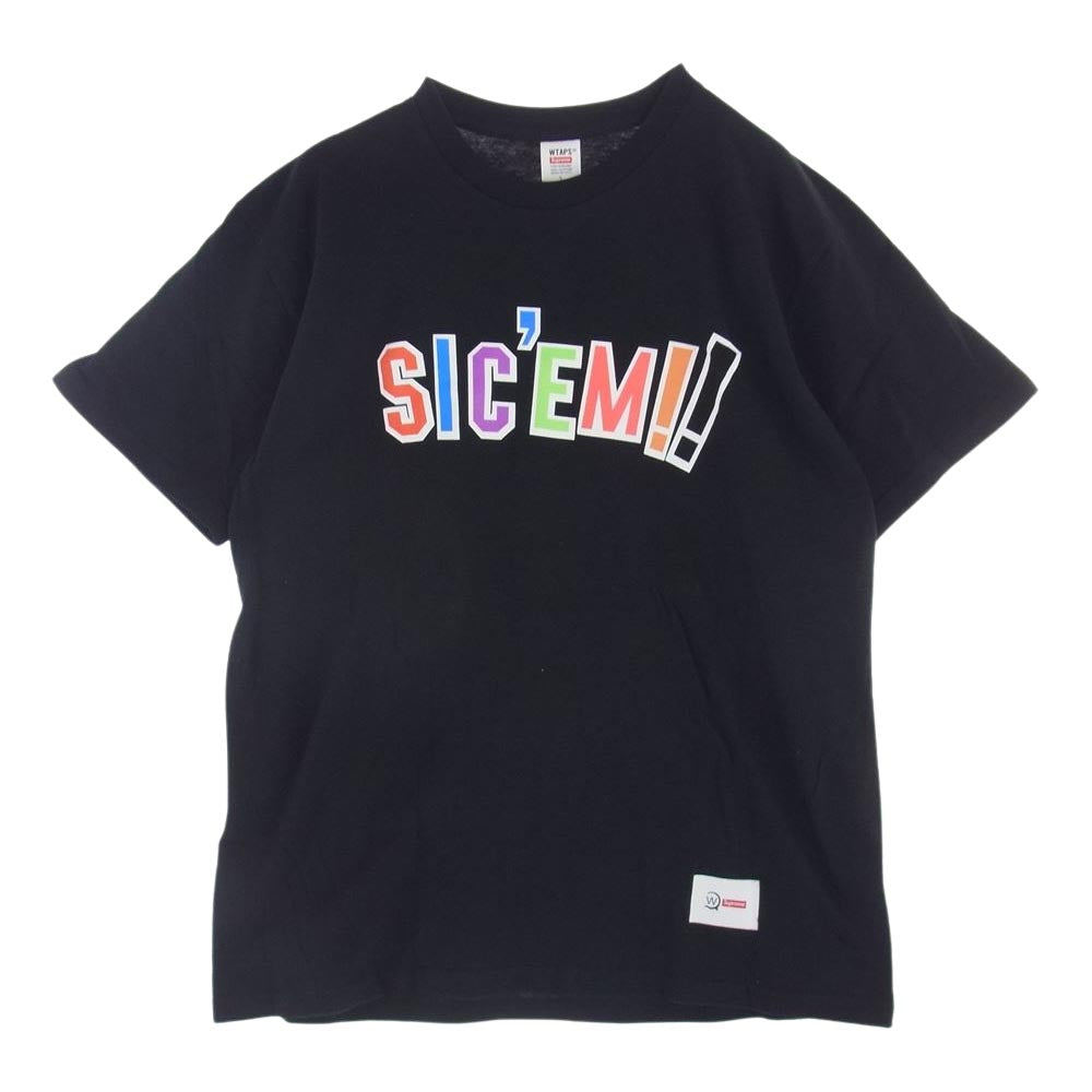Supreme シュプリーム 21AW WTAPS Sic'em! Tee  ダブルタップス シリエム Tシャツ ブラック系 L【中古】