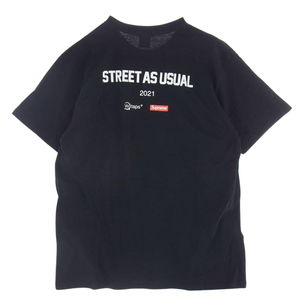 Supreme シュプリーム 21AW WTAPS Sic'em! Tee  ダブルタップス シリエム Tシャツ ブラック系 L【中古】