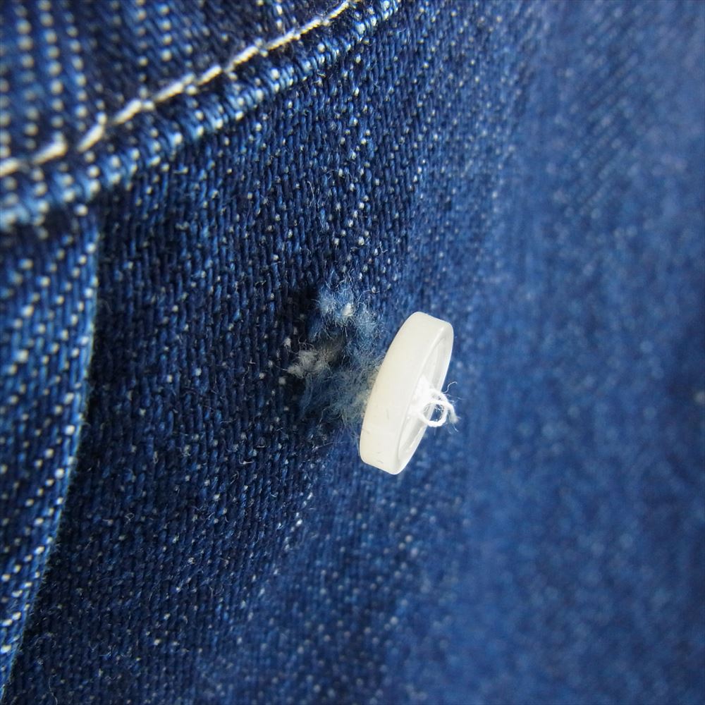 Supreme シュプリーム 22SS 【難有】Small Box Shirt Denim スモールボックスロゴ デニム ボタンダウン シャツ ブルー系 L【中古】