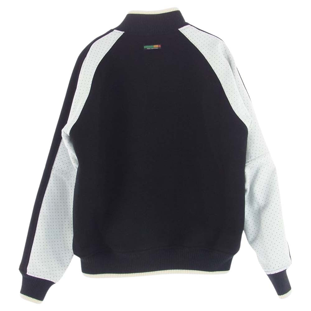 NEIGHBORHOOD ネイバーフッド Fragment varsity jacket フラグメント 04AW 袖パンチングレザー スタジャン スタジアムジャケット ブラック系 M【中古】