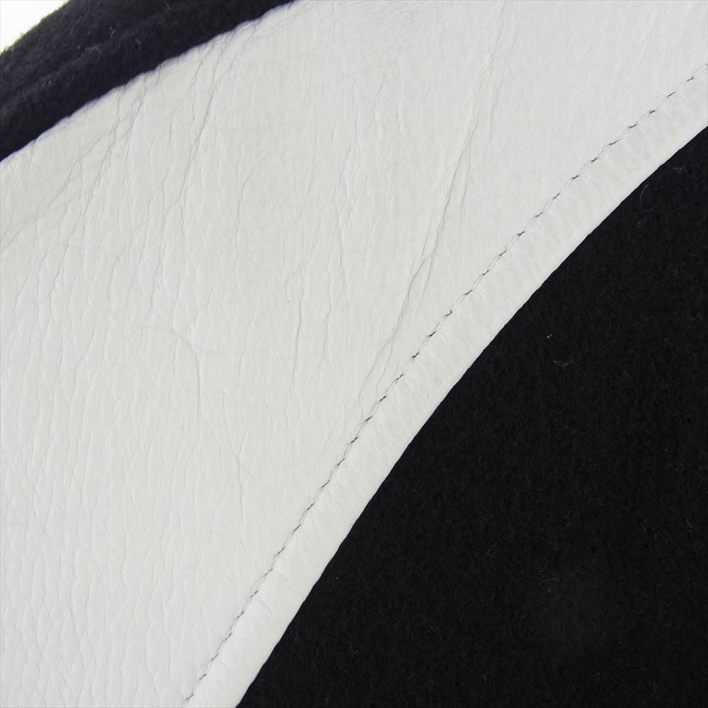 NEIGHBORHOOD ネイバーフッド Fragment varsity jacket フラグメント 04AW 袖パンチングレザー スタジャン スタジアムジャケット ブラック系 M【中古】