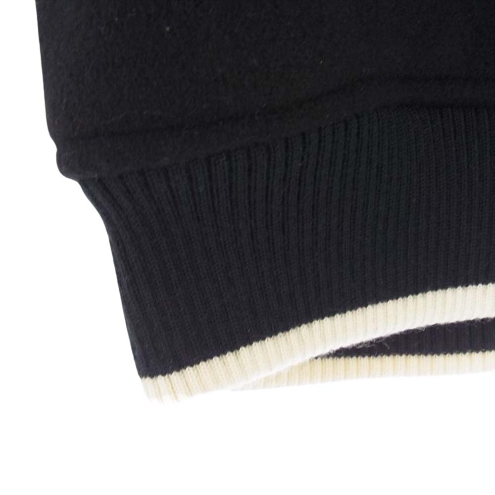 NEIGHBORHOOD ネイバーフッド Fragment varsity jacket フラグメント 04AW 袖パンチングレザー スタジャン スタジアムジャケット ブラック系 M【中古】