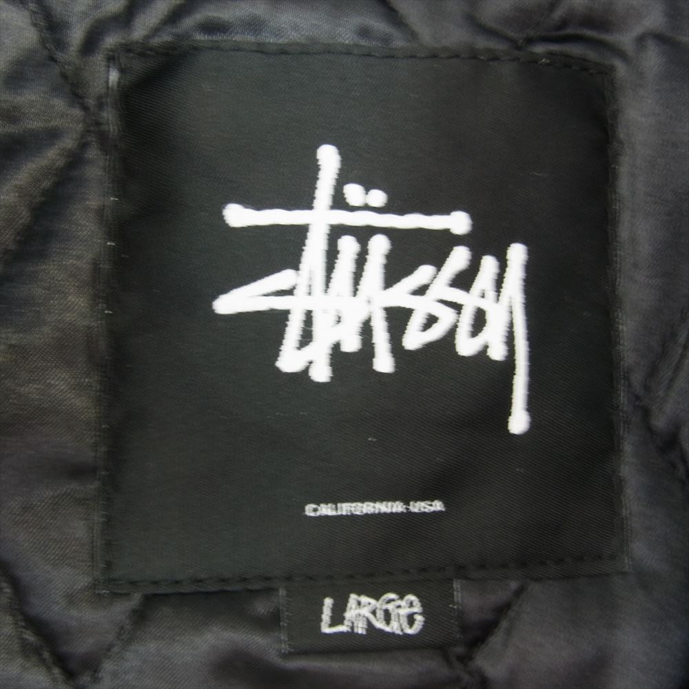 STUSSY ステューシー 13AW  45KING K.O.D.P. BBP ワッペン付き 袖レザー スタジャン スタジアムジャケット ブラック系 L【中古】