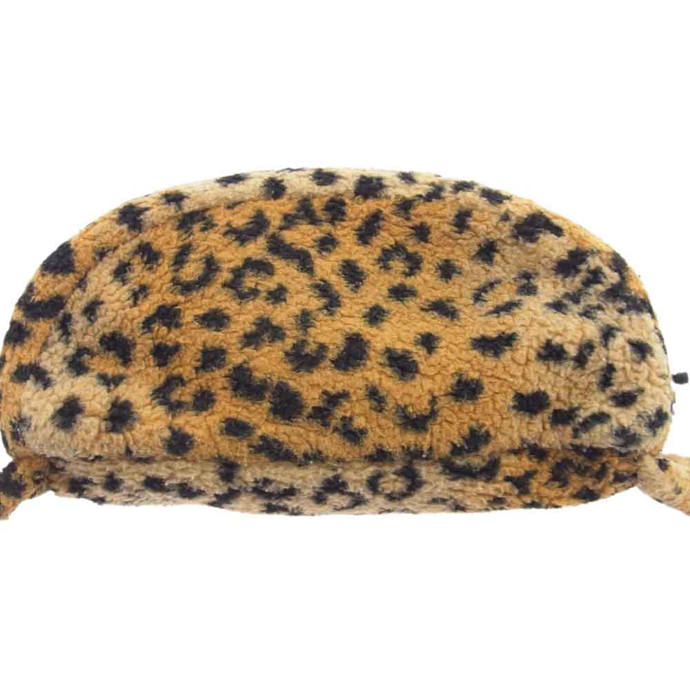 Supreme シュプリーム 17AW Leopard Fleece Waist Bag レオパード フリース ウェストバッグ オレンジ系【中古】