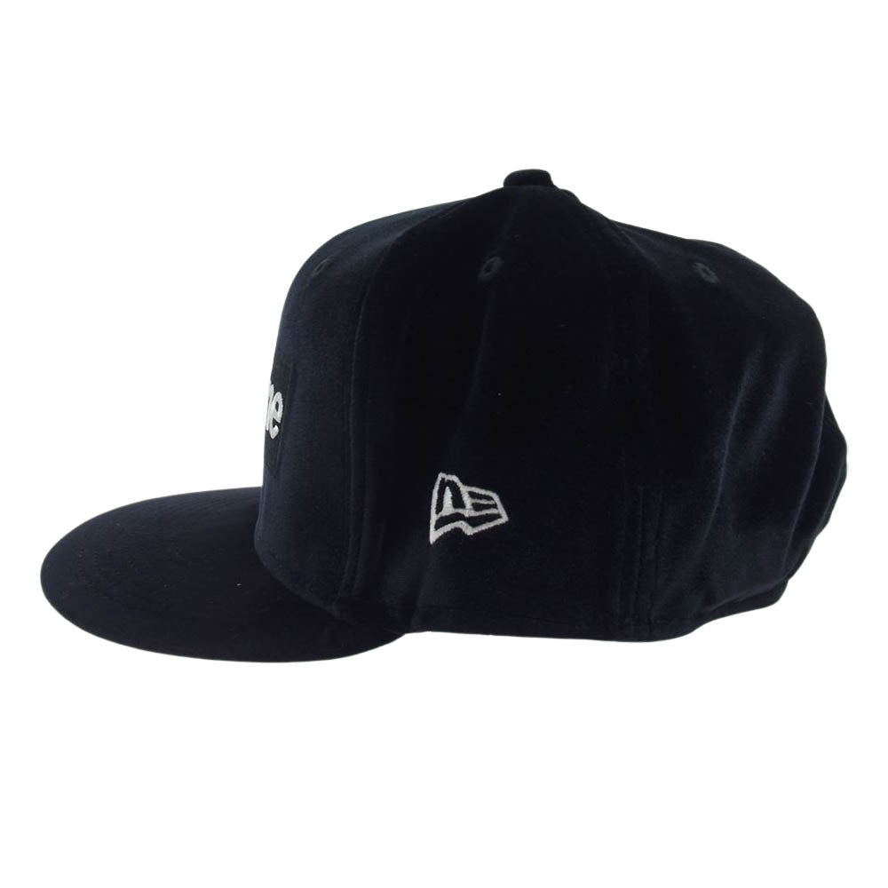 Supreme シュプリーム 22AW Velour Box Logo New Era ベロア ボックスロゴ ニューエラ キャップ ブラック系【新古品】【未使用】【中古】
