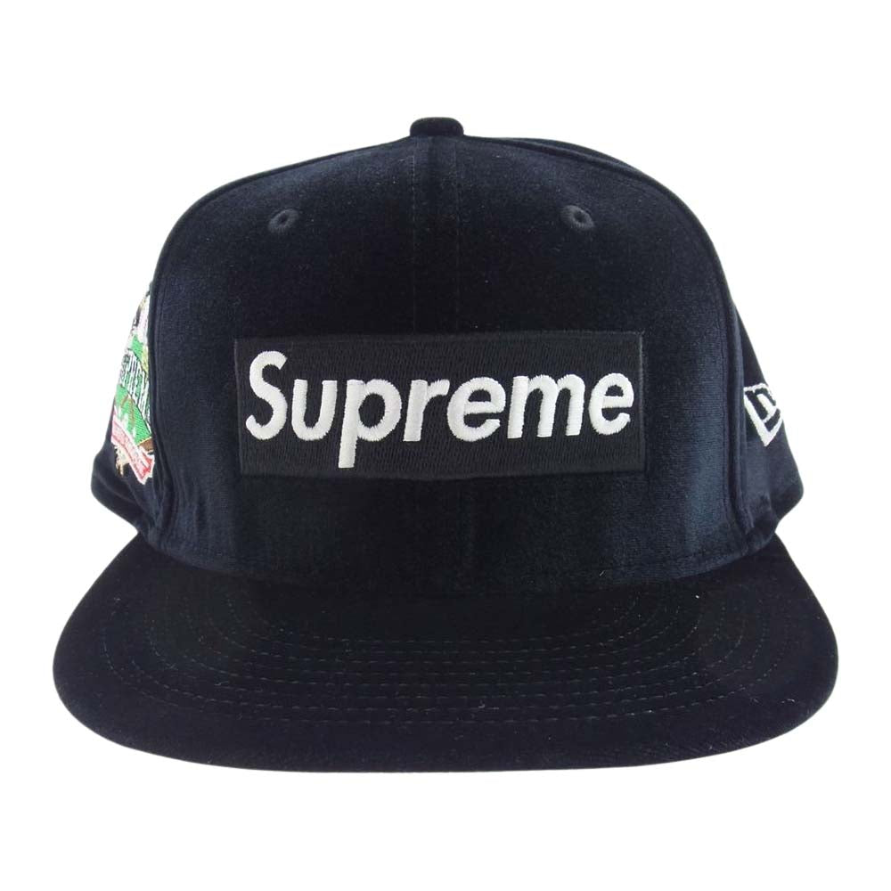 Supreme シュプリーム 22AW Velour Box Logo New Era ベロア ボックスロゴ ニューエラ キャップ ブラック系【新古品】【未使用】【中古】